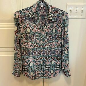Express Abstract Printed Portifino Shirt in XS